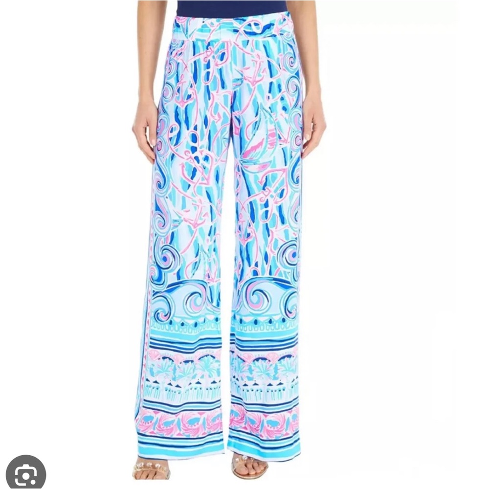 Lilly Pulitzer EUC Bal Harbor Reel Nauti pants size L